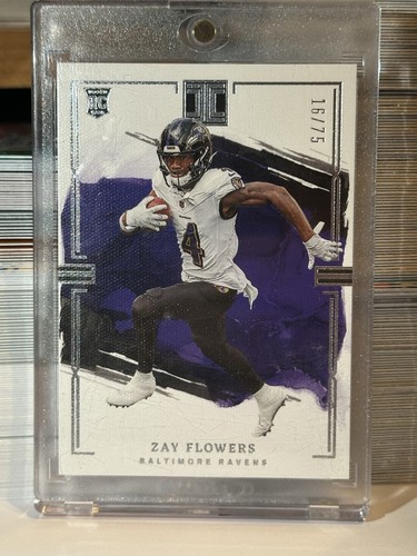 🔥ZAY FLOWERS /75 Rookie Card - 2023 Panini Impeccable  #97 🔥 Baltimore Ravens - Picture 1 of 2