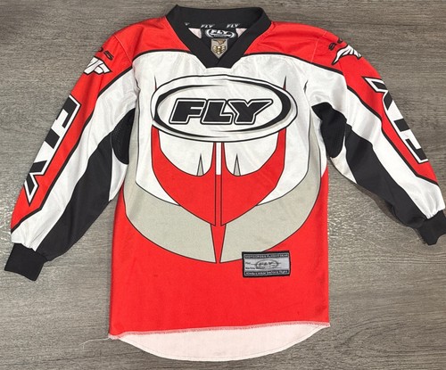 VRG FLY Racewear JERSEY RED BLACK GRAY Size S Youth Racing Moto - Picture 1 of 12