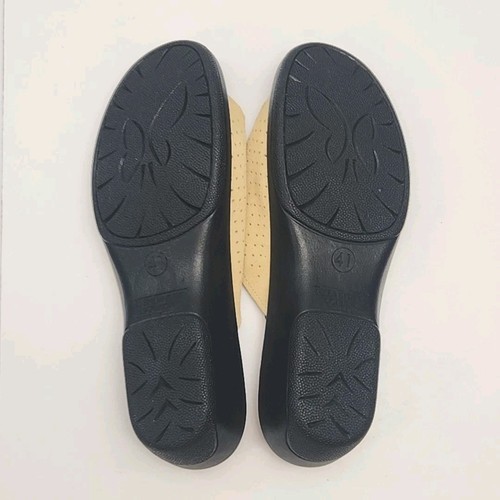 Flexus Sandal Shoe 1.75" Anatomic Heel Size 10 Adjustable Slip-On Beige Leather - Picture 15 of 15