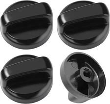 Patio Heater Control Knob Set 4-Pack D Insert 8mm for Pyramid Heaters Black