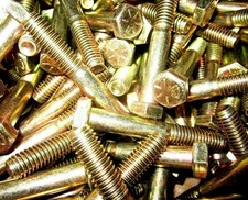 1/4"-20 X 2" Grade 8 Yellow Zinc Hex Cap Screws