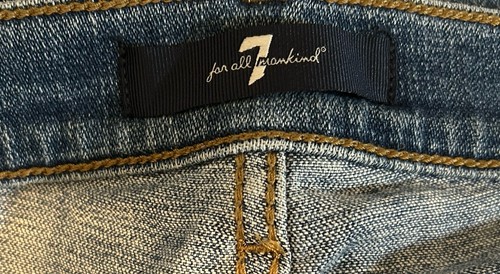 7 For All Mankind Women's Bootcut Flared Blue Stretch Denim Jeans - Size 28 - Bild 5 von 7