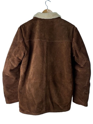 LVC Levi's Vintage Clothing Suede Sherpa Jacket Brown Size S [Defective] - Picture 2 of 9