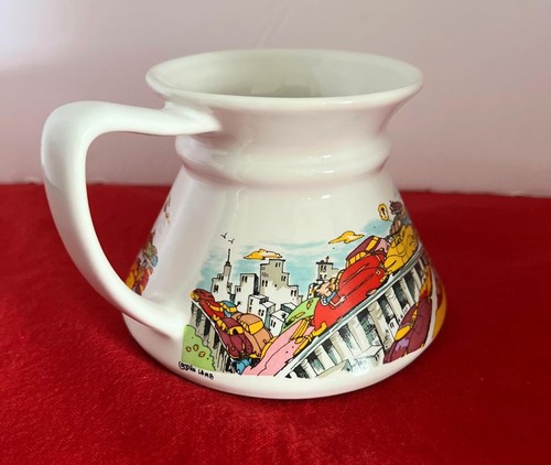 Vintage No Spill Mug Life in the Fast Lane Sign by John Lamb 3.5" Tall 4.5" Base - Picture 1 of 6