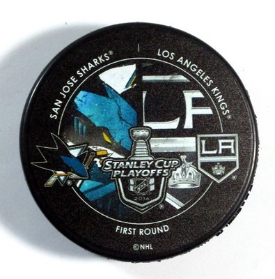 2014 Stanley Cup Playoffs 1st Round Sharks vs Kings Official NHL Hockey Puck