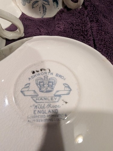 Vintage Ashworth Bros Hanley "Wild Rose" 15 piece Coffee Set inc. Coffee Pot VGC - Picture 16 of 16