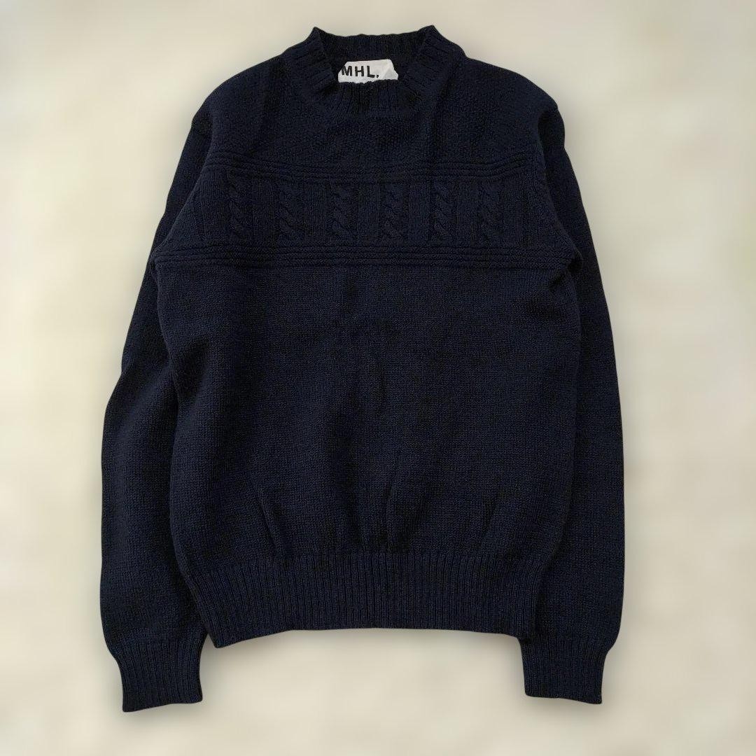 MHL. Margaret Howell wool cable knit from Japan