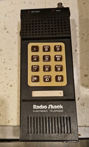 Radioshack Duofone ET-300 telefono cordless vintage 1979 e base anni 70 look legno - Foto 2 di 7