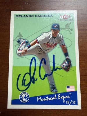 Signed 2002 Fleer Tradition - Orlando Cabrera 