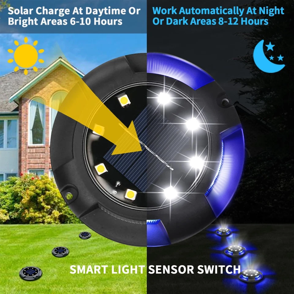 12 LED Solarleuchte Bodenstrahler Außen Gartenleuchten Garten Solarlampen IP65 - Bild 2 von 4