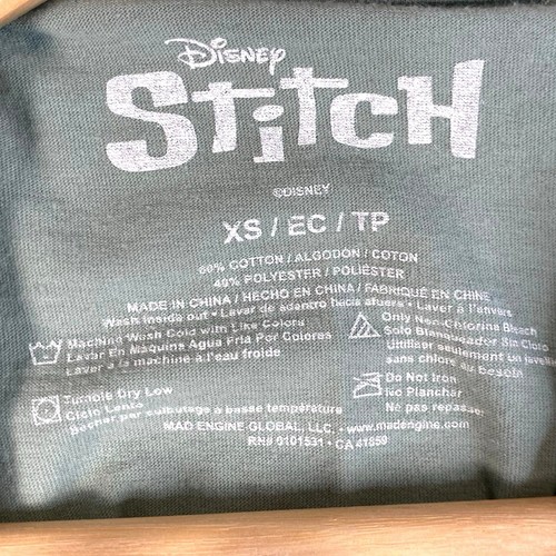 Disney Stitch T-shirt Women’s XS Green Kidcore Cutecore Movie Lilo Hawaii Casual - 第 4/6 張圖片