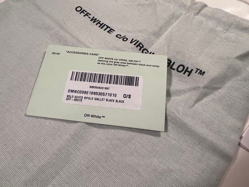 Schwarze Herren-Geldbörse Wear Off-White FOLD QUOTE mit Doppelfaltung - Bild 8 von 8