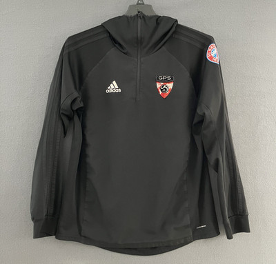 Adidas FC Bayern München Mens M ClimaWarm 1/4 Zip Hoodie Soccer Pullover READ