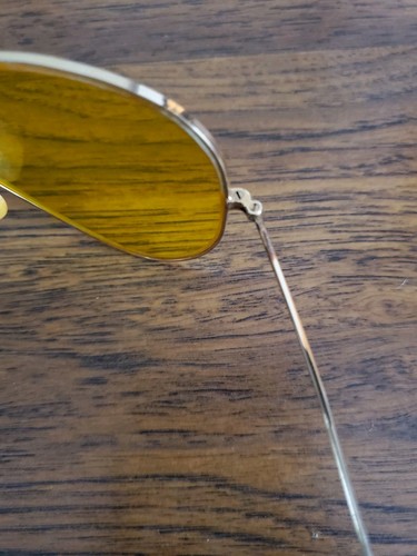 Vintage B&L Ray Ban Bausch & Lomb 1/10 12k GF Yellow Aviators w/Case - Picture 11 of 20