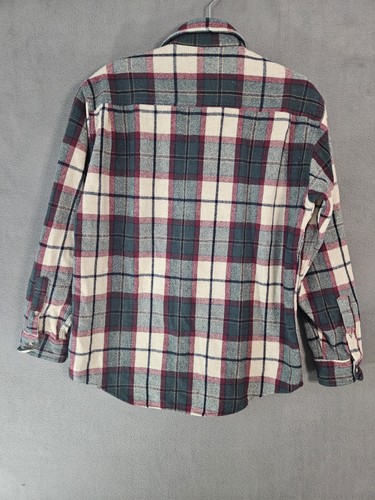 Vintage 90s Eddie Bauer Mackinaw Womens Large 100% Wool Plaid Flannel Shirt - Bild 10 von 10