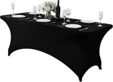 Spandex Table Cover for 6Ft or 4Ft or 8Ft Table Universal Fitted Stretch Tablecl