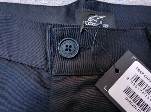 ALPINESTARS TRAP CHINO SHORTS IN BLACK MENS W34 BRAND NEW MINT-BNWT - Picture 4 of 10