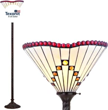 JYL8000A Smith Tiffany-Style 70.5" Torchiere LED Floor Lamp, Tiffany, Traditiona