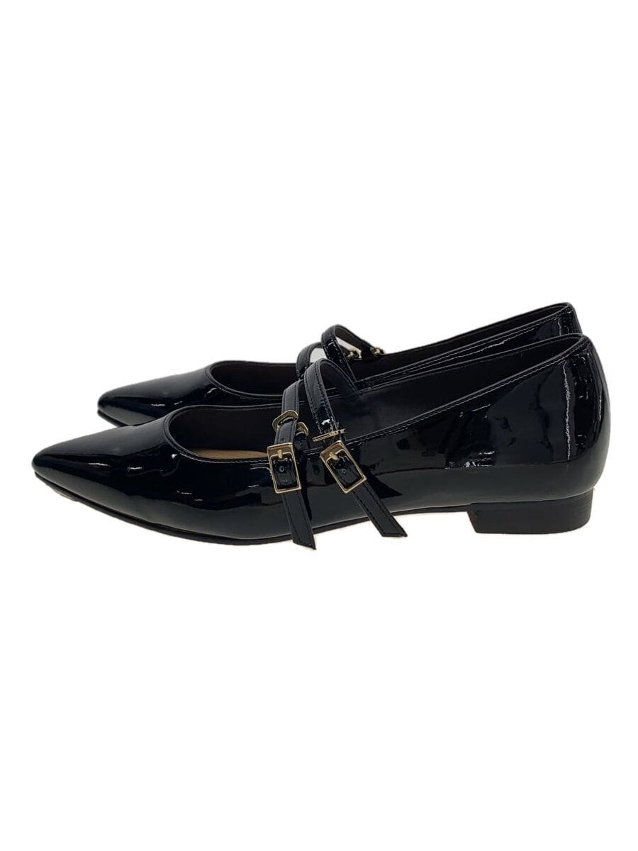 OHGA Black Leather Platform Pumps 23.5cm