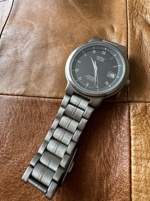 SEIKO Solar Titanium Watch Model 5K22-0A20 Tested Excellent 