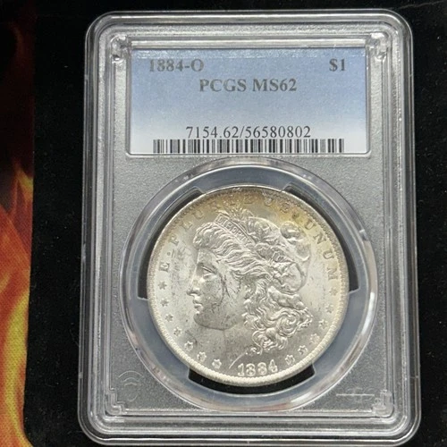 1884-O Morgan Silver Dollar $1 PCGS MS62 – New Orleans Mint