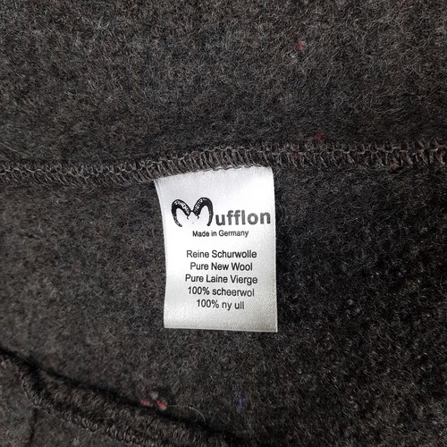 Mufflon Jacke Herren S Grau Wolle Kapuzenjacke Zip Hoodie Strickjacke - Bild 10 von 10