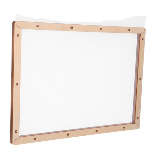 Marco de madera para hacer papel con pantalla de malla hágalo usted mismo molde de cubierta para hacer papel para - Imagen 8 de 9