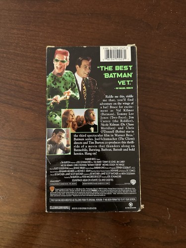 Batman Forever VHS Val Kilmer Tommy Lee Jones Jim Carrey - Bild 3 von 5