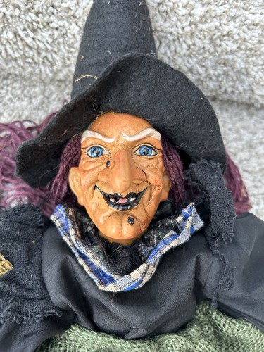 "La Befana" Italian 'Witch' Marionette Cut Strings Puppet Lg 26" tall Halloween - Picture 1 of 8