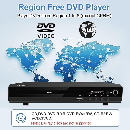 Kompakter DVD-Player mit Scart-Anschluss, Regionenfreier HD-DVD-CD-Player 1080P - Bild 4 von 9