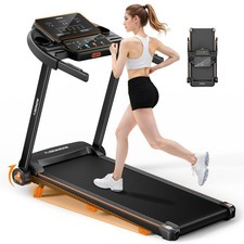 Foldable Treadmill for Home with Incline - Extra Large Dual LED Screen, 8.5MP...