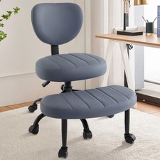Cross Legged Chair, ADHD Criss Cross Home Office Chair with Wheels, Adjustabl...