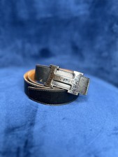 Hermes SILVER Buckle H Belt Black Black Tan L...