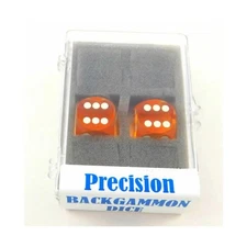 Koplow Backgammon D  16mm Yellow Transparent d6 Precision Backgammon Dice  New