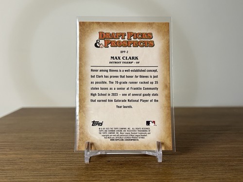 Max Clark 2023 Bowman Draft Chrome #DPP-2 Draft Picks & Prospects Detroit Tigers - Bild 2 von 2