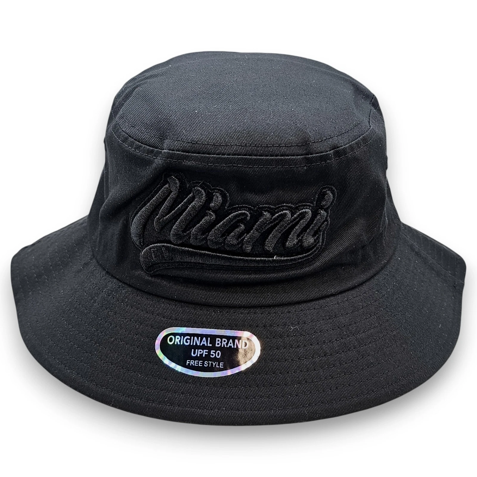 Miami Bucket Hat | UPF 50 Sun Protection | 100% Cotton | Black