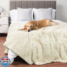 PetAmi Waterproof Dog Blanket for Large Dog, Queen Size Calming P