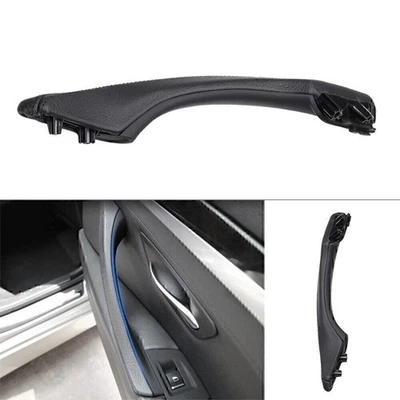 Black Door Trim Pull Handle Right Side Real Leather Fit BMW 5 series F10 F11 F18 - Image 1 of 3