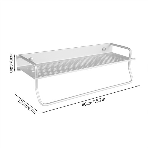 Estante de almacenamiento para baño doméstico estantes espacio aluminio montado en la pared ducha Ba - Imagen 9 de 12