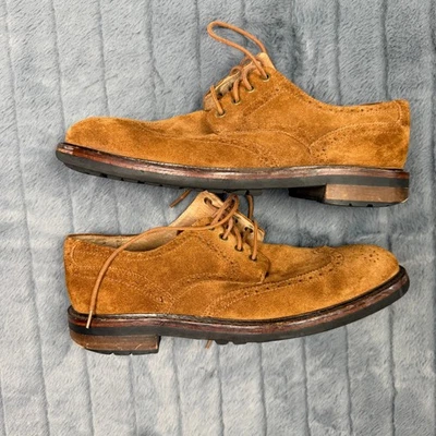 Polo Ralph Lauren Torrington 11431 Brown Suede Wingtip‎ Oxford Mens 8.5D Polo Ralph Lauren Torrington Wingtip Suede Mens Shoes main image 2