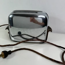 Vintage Toastmaster Toaster Model 1B14 Art Deco Bakelite Handles 1950s Tested