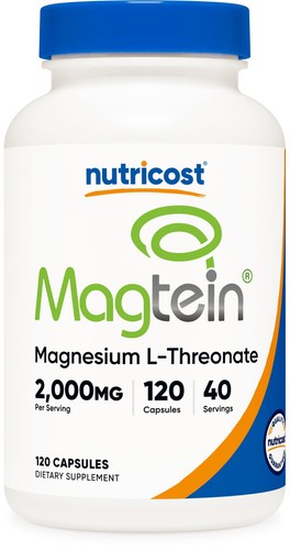 Nutricost Magnesium L-Threonate As Magtein® 2000mg, 120 Capsules, 40 Servings - Picture 1 of 5