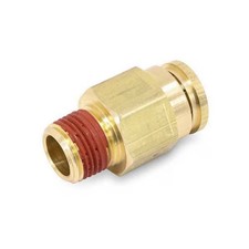 Parker VS68PTC-6-4 Composite DOT Push-to-Connect Fitting, Brass, Silve