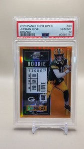 2020 Contenders Optic Rookie Ticket Orange /50 #83 - Jordan Love - PSA 10 GEM MT