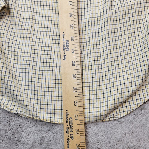 Polo Ralph Lauren Flannel Shirt Boys Medium 10-12 Yellow Plaid Long Sleeve Pony - Picture 7 of 9