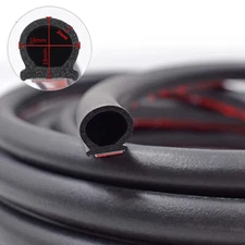 Universal Car Door Rubber Weather Seal Hollow Strip Weatherstrip 16FT 5M D-Shape