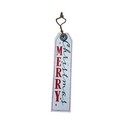 Merry Christmas WoodenVertical Hanging Sign Decor Red, Green, White