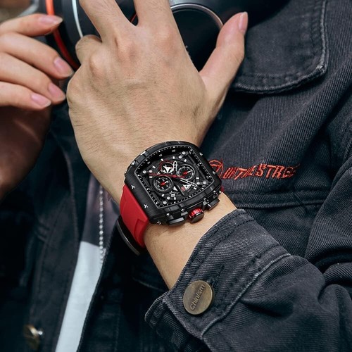 Scheletro Orologi Uomo Orologio Meccanico Automatico - Foto 5 di 10