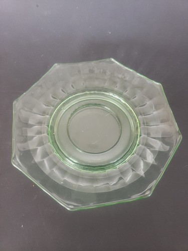 Taza de café/té de vidrio Green Depression y platillo bloque patrón óptico - Imagen 3 de 6