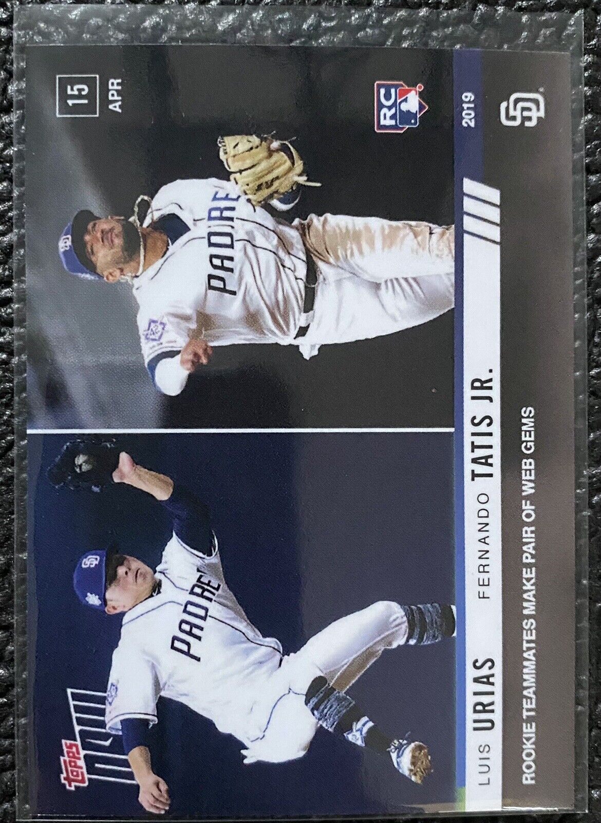 2019 Topps Now #93 Fernando Tatis Jr. & Luis Urias RC Rookie Padres